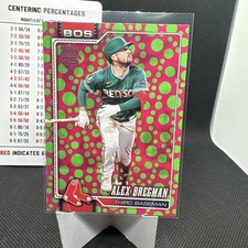 2026 TOPPS BASEBALL HOLIDAY POLKA DOTS GREEN/PINK ALEX BREGMAN RED SOX #135