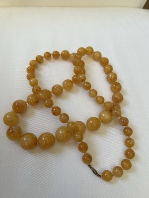 Vintage Bernstein Eigelb Butterscotch Honig Bakelite Halskette 104g / 92cm