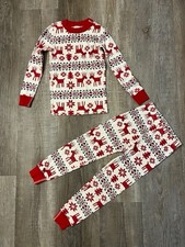 Hanna Andersson Unisex Dear Deer HannaJams  Pajama Set - Size 110 US 5  EUC 