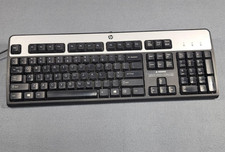 Nuovo HP 434820-001 KB-0316 Ps/2 con Filo Tastiera (104 Chiave Nero/Argento