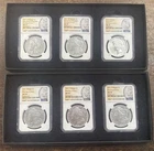 2021 $1 Morgan and Peace Dollar 6-Coin Set First Day of Issue NGC MS 70