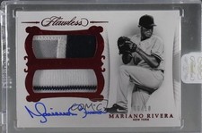 2018 Flawless Greats Dual Memorabilia Ruby 6/10 Mariano Rivera Auto HOF m1k