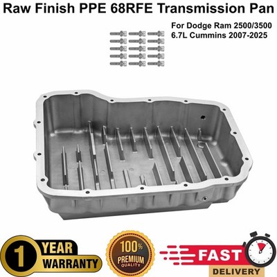 PPE 68RFE Raw Finish Transmission Pan For 07.5-21 Dodge Ram 6.7L Cummins Diesel