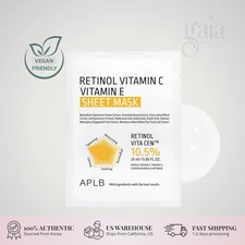 APLB Retinol Vitamin C Vitamin E Sheet Mask 25ml Brightening Anti-Aging 4 sheets