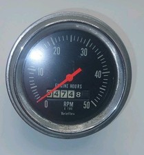 Vintage Teleflex Marine 5000 Rpm Tachometer Gauge Tach Works Hour Meter Fix