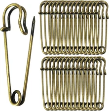 Safety Pins Brooches 2 inch/50mm Heavy Duty Blanket for 2 inch, Bronze 