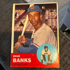Topps 1963 Topps #380 Ernie Banks Chicago Cubs Baseball Card Base Set