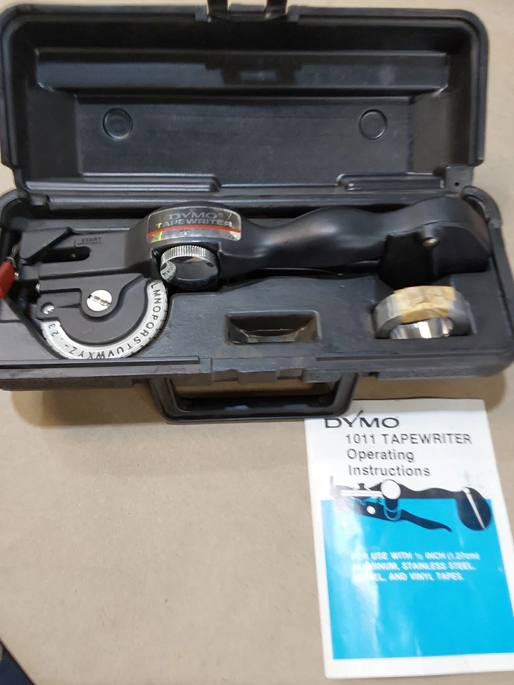 Kit de máquina de cinta manual Dymo 1011-05 DE COLECCIÓN con estuche original y manual Foto 3 de 4
