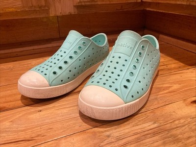 Native US C13 Shoes Mint Green/Blue Kids' Slip-On Shoes Play Water Sneaker Used