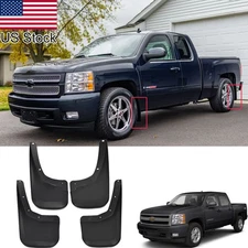 4PCS Front & Rear Splash Guards Mudguard Mud Flaps For Chevrolet Silverado 07-13