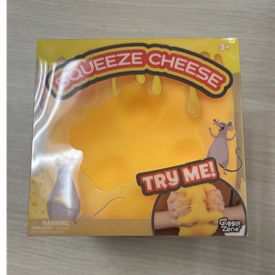 Giggle Zone Squeeze Cheese Tactile Sensory Toy Yellow