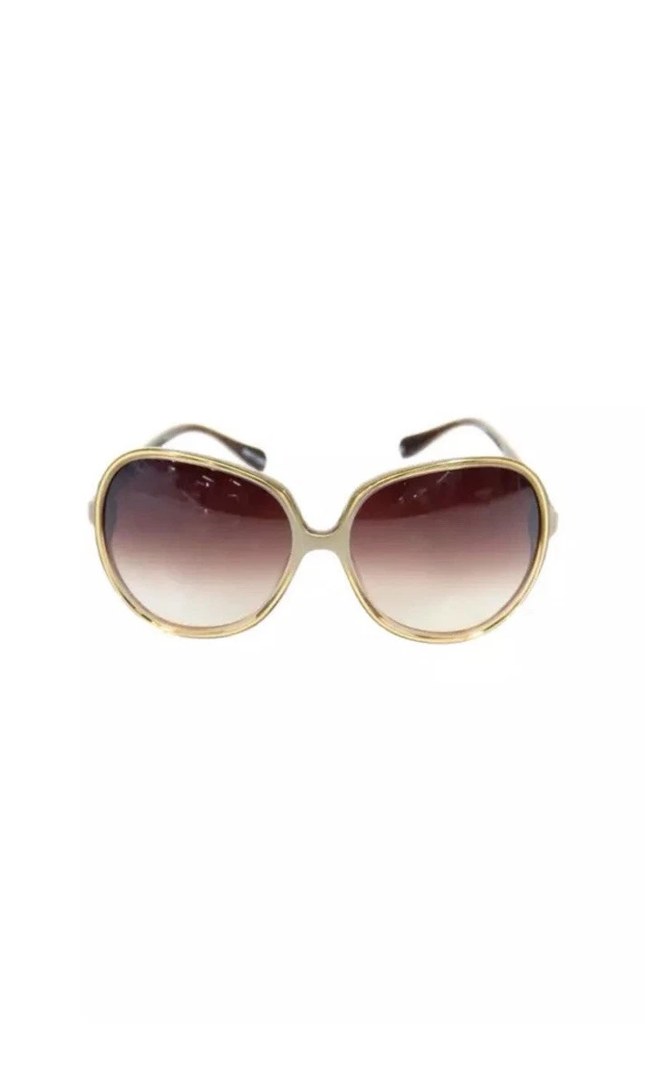 Oliver Peoples Oversized Gold Sunglasses for Women for sale  display picture 3