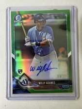 2018 Bowman Chrome Baseball Willy Adames Green Auto /99