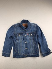 Levis Youth Jean Jacket Size 6 Button Front Pockets Trucker Jacket