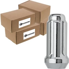 Chrome M14x1.50 Lug Nuts For Aftermarket Wheels Closed End XL Spline Case of 320