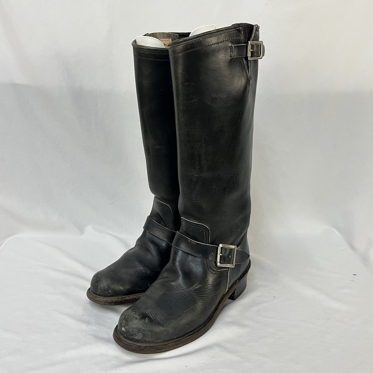 靴 Sears / 50's logger boots VINTAGE 50S SEARS ROEBUCK BLACK LEATHER TALL HARNESS ENGINEER