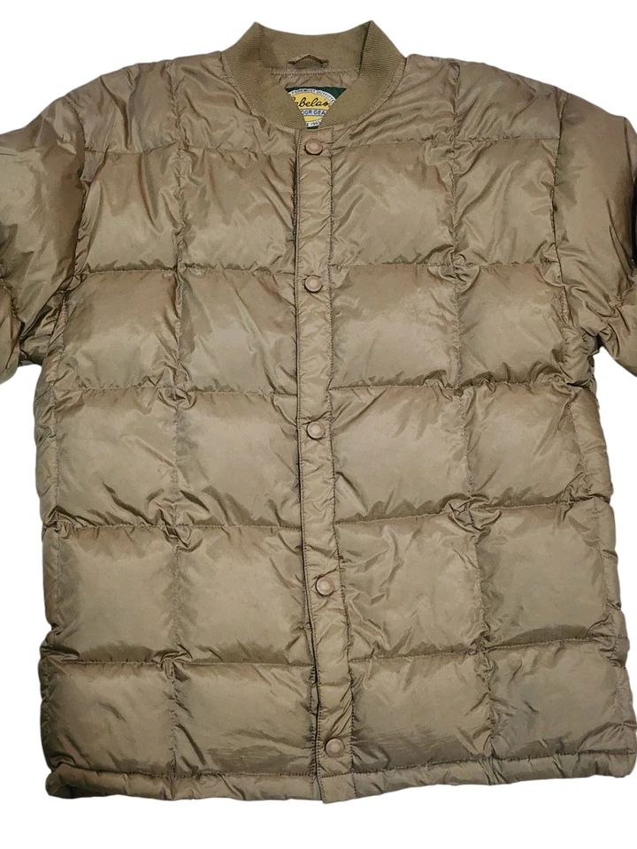 Cabelas Goose Down Quilted Puffer Outfit Set Tan Youth Outdoor Hunting Size S - Image 3 of 4