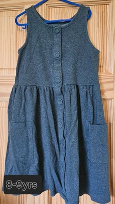 Alter 8-9 Mädchen grau Schulkleid