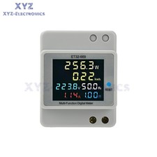 Electricity Meter 1-phase Voltage Current Power Frequency Factor Meter Rail Type