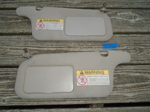 1996-2000 HONDA CIVIC CLOTH SUN VISOR SET tan /beige OEM