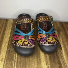 L'Artiste by Spring Step Women's Copa Clog Flat  Sandal Size 38 EU 7.5/8 - NEW