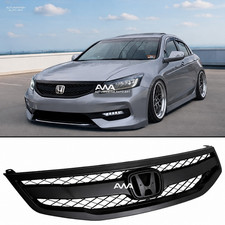 For 11 12 Accord 4dr Sedan Mugen Style Honeycomb Matte Black Front Hood Grille For 11 12 Accord 4dr Sedan Mugen Style Honeycomb Matte Black Front Hood Grille