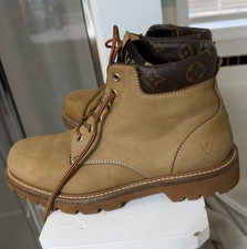 Louis Vuitton Mens Tan/Brown Lace-Up Ankle Bo...