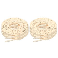 2 Pair Flat Shoe Laces, 55 Inch Athletic Shoelaces for Sneakers Running, Beige