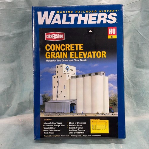 Walthers 933-3022 HO ADM Concrete Grain Elevator Industrial Structure Kit - Picture 2 of 2