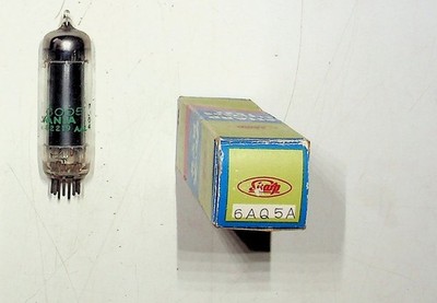 Sharp Electron Tube 6AQ5A Vintage Audio Amplifier Valve NOS