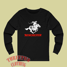 Winchester Gun Pistols Rifle Firearms Men's Black Size S to 3XL