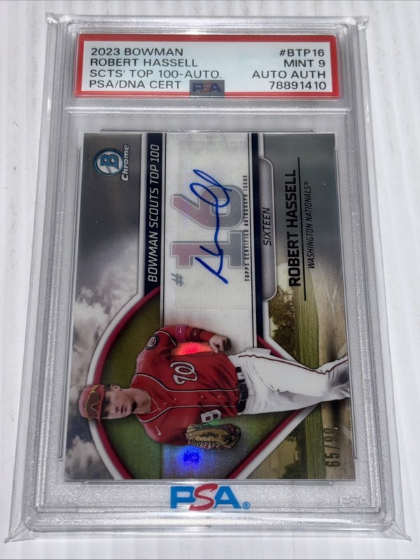 2023 Bowman - Bowman Scouts Top 100 Robert Hassell Auto PSA 9 Auto Auth