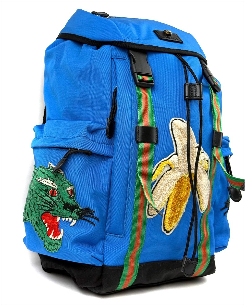 Rare - Genuine GUCCI Appliqued Banana Backpack - 4290379PYLX