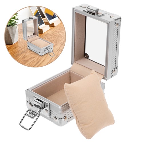 2 Pieces Watch Box Travel Simple Watches for Traveling with Lock Winder Shaker