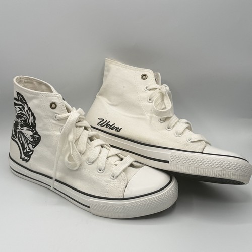 Darc Sport High Top Shoes Mens Size 9 White Wolves Club Sneaker Used W1-DIOS