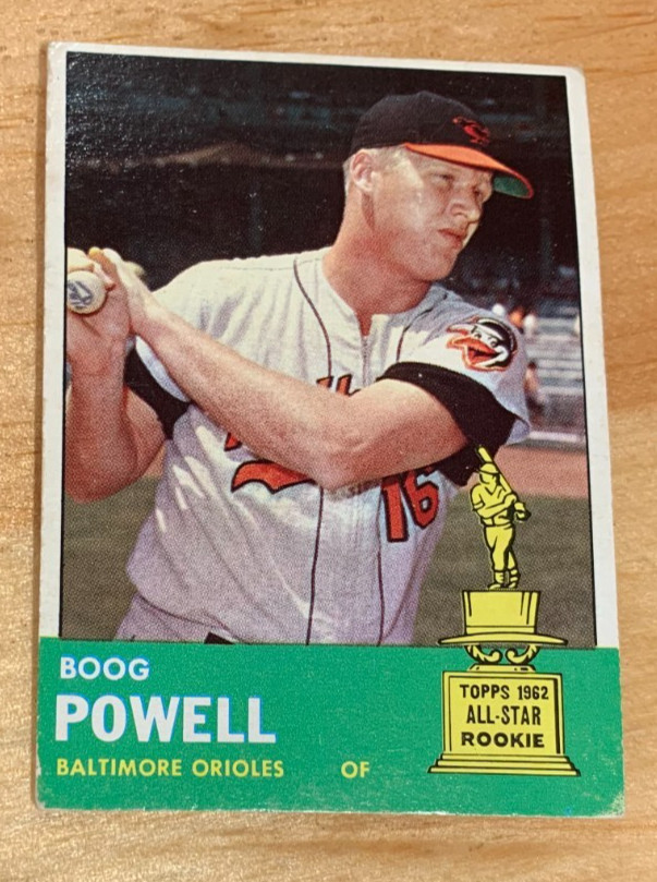 Rare 1963 Topps #398 Boog Powell Baltimore Orioles All-Star Rookie Good