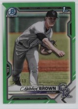 2021 Bowman Draft Chrome Green Refractor 79/99 McCade Brown #BDC-59