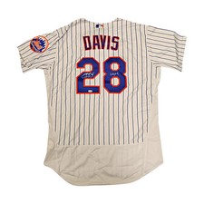 JD Davis New York Mets Signed Inscribed Pinstripe Nike Authentic Jersey MLB Auth