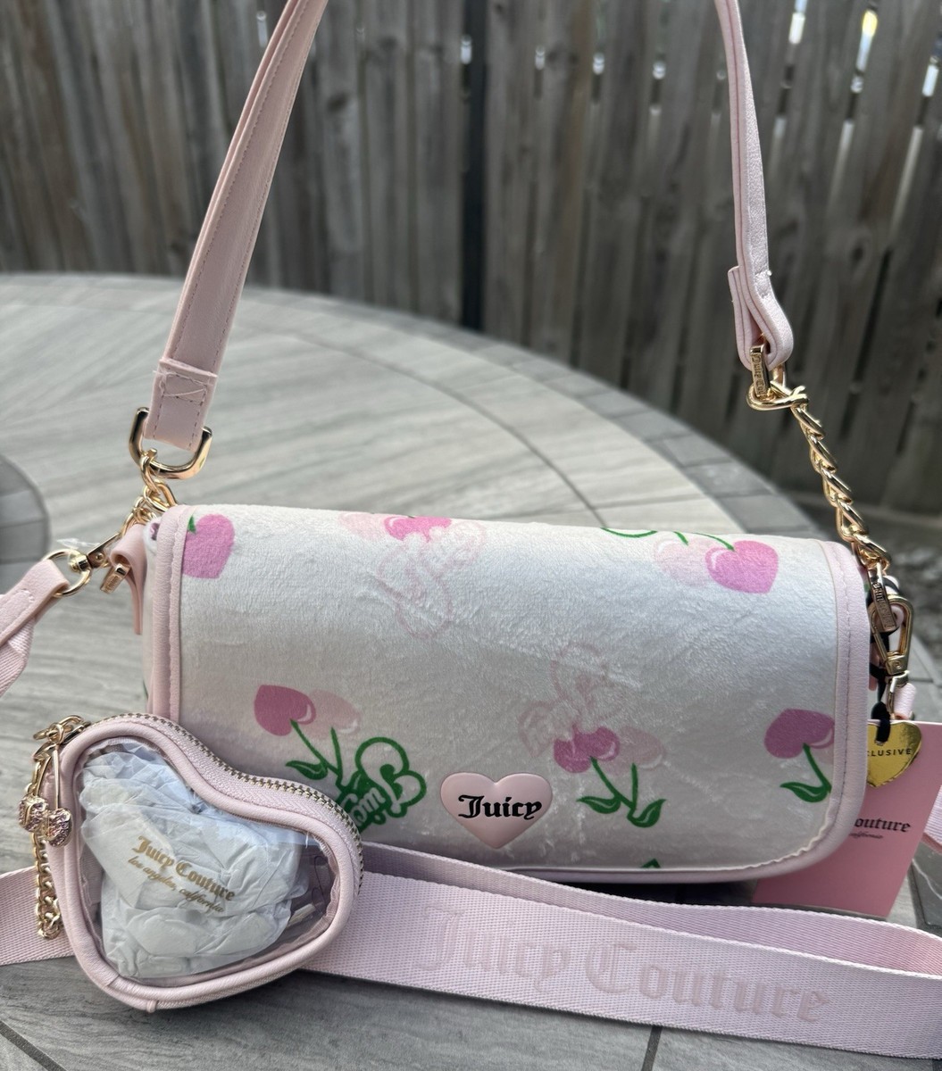 Juicy Couture Retro Cherry Shoulder Bag Retro Baby Pink NWT Cherry