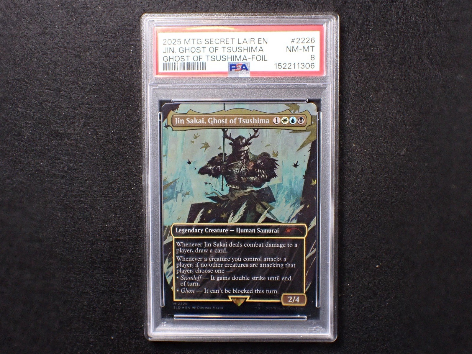 Jin, Ghost Of Tsushima Foil Magic The Gathering Secret Lair Drop 2226 PSA 8