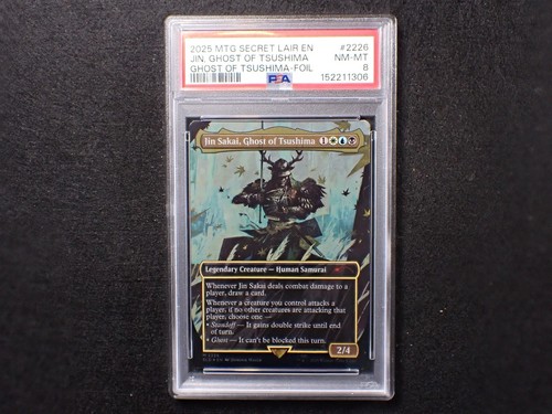 Jin, Ghost Of Tsushima Foil Magic The Gathering Secret Lair Drop 2226 PSA 8