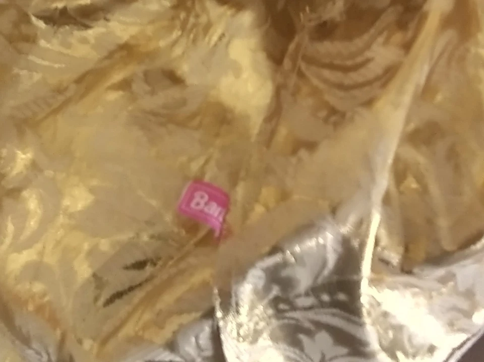 Винтажная юбка и куртка Barbie Fashion Avenue, золотистый металлик - Изображение 3 из 3