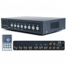 4Ch Realtime Color Video Quad Multiplexer Switcher Processor for CCTV Surveil...