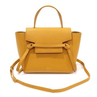 Celine 189003ZVA.11CL Gelbe genarbte Kalbsleder Nano Belt Bag 2WAY 117767014