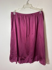 Vanity Fair Antron III Large Dark Red Half Slip Sissy Vamp
