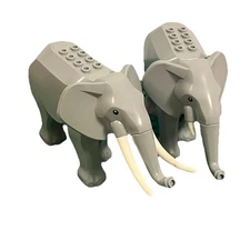 NEW Elephant Herd Minifigure Male Femail Long Tusk Animal Zoo 60307 60302  MOC