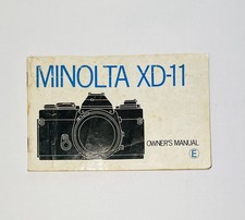 Vintage MINOLTA XD-11 camera owners manual Instruction Booklet 1977