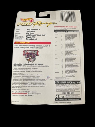 Hot Wheels Pro Racing Series - Walley Dallenbach, Jr - 1998 1st Edition 1:64 NEW - Picture 2 of 3