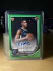 Cedric Coward 2025-26 Bowman Auto Green /99 Autograph Grizzlies RVA-CC Rookie