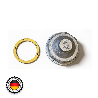 Einstutzen Überströmkappe DN 25 für Gaszähler G4 / G6   2'' verzinkt inkl. HTB-Di